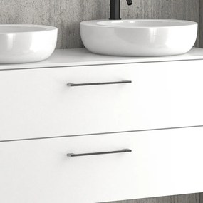 Mobile bagno 120cm con 2 cassetti e piano per lavabo appoggio EL-120P - KAMALU