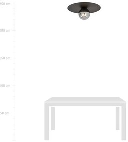 Plafoniera SOLAR 1xE14/10W/230V nero/grigio