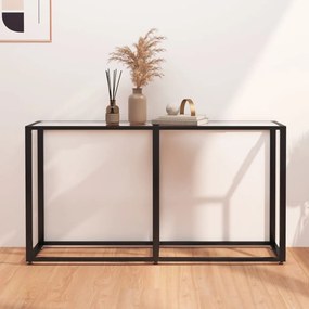 Tavolo Consolle Trasparente 140x35x75,5 Cm İn Vetro Temperato /