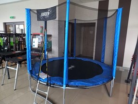 Trampolino per bambini 366 cm + rete di protezione + gradini 12FT