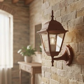 Applique Lanterna da Esterno E27 IP54 Corten - Serie ALFIERI 1A