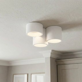 Plafoniera Rotonda 3xGX53 a Cilindri in Gesso - serie VOLUMI