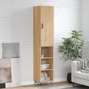Credenza Rovere Sonoma 34,5x34x180 Cm İn Legno Multistrato /
