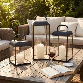 ANASTASIE - lanterna in vetro e acciaio