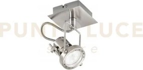 Spot led techno nickel 1 luce attacco gu10 led 5w 400lm 2700k 11,6x...