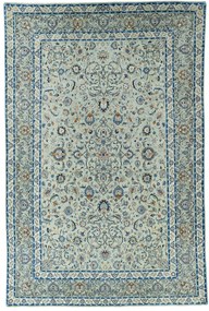 Kashan Tappeto 240 x 370 Verde (Iran) Annodato A Mano