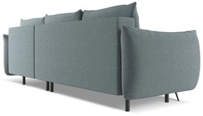 Divano angolare azzurro (con penisola a destra) Malie – Makamii