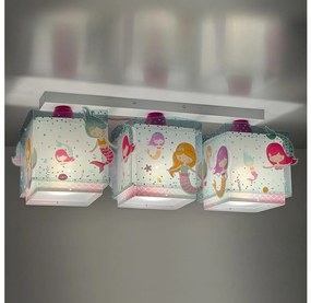 Dalber 63443 - Plafoniera per bambini MERMAIDS 3xE27/60W/230V