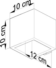 Lampada da parete in legno Geo - Sollux