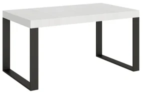 Tavolo allungabile 90x160/264 cm Tecno Premium Bianco Frassino telaio Antracite