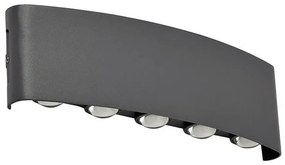 Ithan 5 LED All'aperto Applique da Parete Scuro Grigio - Lindby