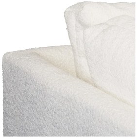 Divano angolare bianco in tessuto bouclé (angolo sinistro) Ariella - Ropez