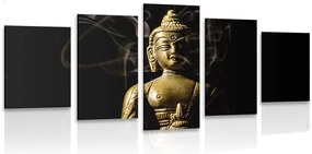 Quadri 5 pezzi – Statua del Buddha
