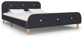 Giroletto A Led Senza Materasso Grigio Scuro 135x190 Cm Tessuto /