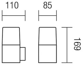Redo 9265 - Applique da esterno TOGO 1xE27/13W/230V IP44
