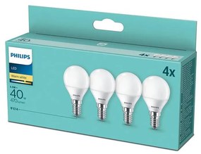 SET 4x LED Lampadina Philips P45 E14/5,5W/230V 2700K
