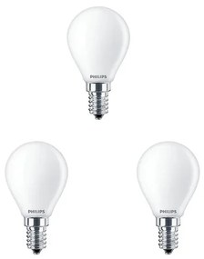 3-pack Lampadina LED 6,5W Vetro Corona (806lm) E14 - Philips