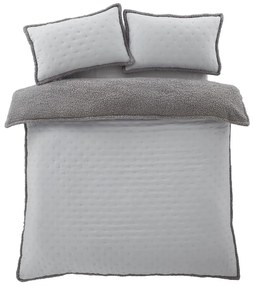 Biancheria da letto singola grigia in lana d'agnello 135x200 cm Cosy Nori - Catherine Lansfield