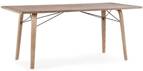 Tavolo da pranzo con piano effetto rovere 90x180 cm Lujan – MOME