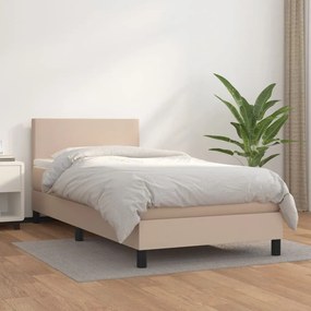 Giroletto A Molle Con Materasso Cappuccino 100x200cm Similpelle /