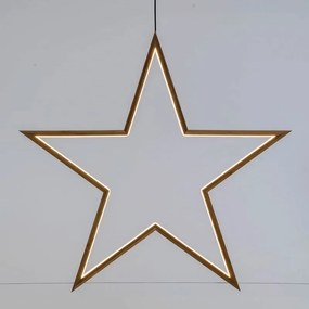 Figura natalizia illuminata 100 lampadine bianco caldo H 71 cm