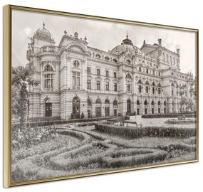 Poster  Postcard from Cracow: Slowacki Theater  Cornice Quadri Cornice d'oro, Larghezza x Altezza Home decor 90x60