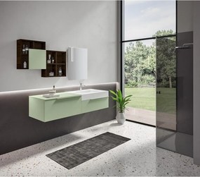 Mobile bagno sospeso con lavabo L 160 x H 36 x P 51 cm avocado per vasca a destra Ginevra