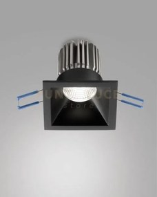 Toodle faretto incasso quadrato 4000k 1270lm 11w nero dimmerabile