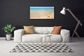 Quadro su tela Paesaggio della spiaggia delle stelle marine 100x50 cm