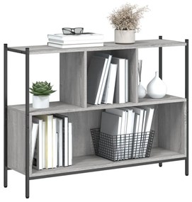 Libreria grigio sonoma 102x28x77,5 cm in legno multistrato