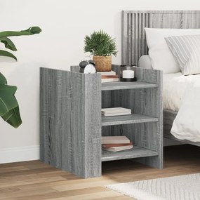 Comodino Grigio Sonoma 45x50x50 Cm İn Truciolato /