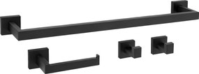 Set accessori da bagno Rio Black 4 pezzi