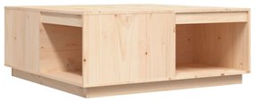 Tavolino da salotto 100x101x40,5 cm in legno massello di pino