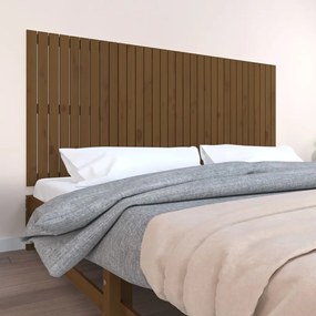 Testiera Da Parete Ambra 204x3x90 Cm İn Legno Massello Di Pino /