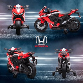 Moto Elettrica per Bambini con Licenza Honda CBR 1000RR 6V Velocità 3km/h Rosso...