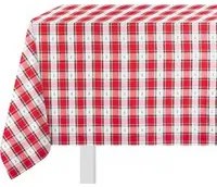 Tovaglia 140x240 cm tartan e alberi Natale