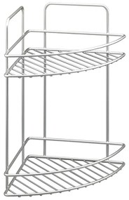 Mensola da bagno angolare a parete con due piani Refl - Metaltex