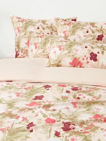 Copripiumino in raso di cotone floreale Anthea