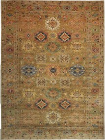 Kazak Tappeto 280 x 370 Verde (Pakistan) Annodato A Mano