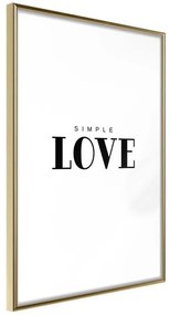 Poster  Simple Love  Cornice Quadri Cornice d'oro, Larghezza x Altezza Home decor 30x45