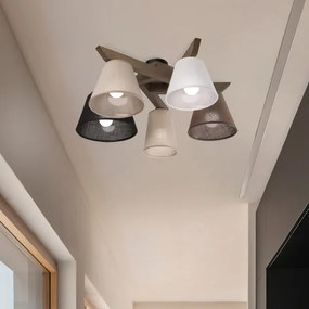 Brilagi - Lampadario LED ANTHONY 5xE14/40W/230V rovere noce