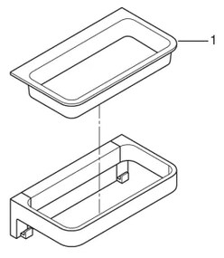 GROHE 411072430 - Mensola per doccia START CUBE 200 mm nera