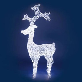 Figura natalizia illuminata 3D 250 lampadine bianco freddo H 120 cm