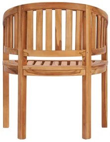 Sedie a forma di banana 2 pz in legno massello de teak