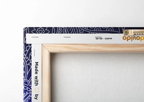 Quadro su tela – Ornamento blu scuro