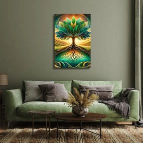 Quadro su tela – Albero della vita mistico al lago