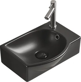 Mexen Mista lavabo da appoggio sinistro 40 x 28 cm, nero opaco - 22174085L