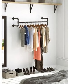 Set da 2 appendiabiti da parete per grucce LINEA, nero