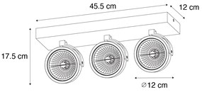 Faretto di design bronzo scuro 3 luci orientabile e inclinabile - Go