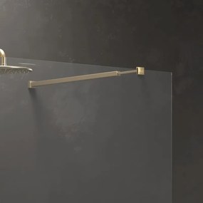 Kamalu - Parete doccia walk-in 140cm finitura oro satinato | KW3000R
